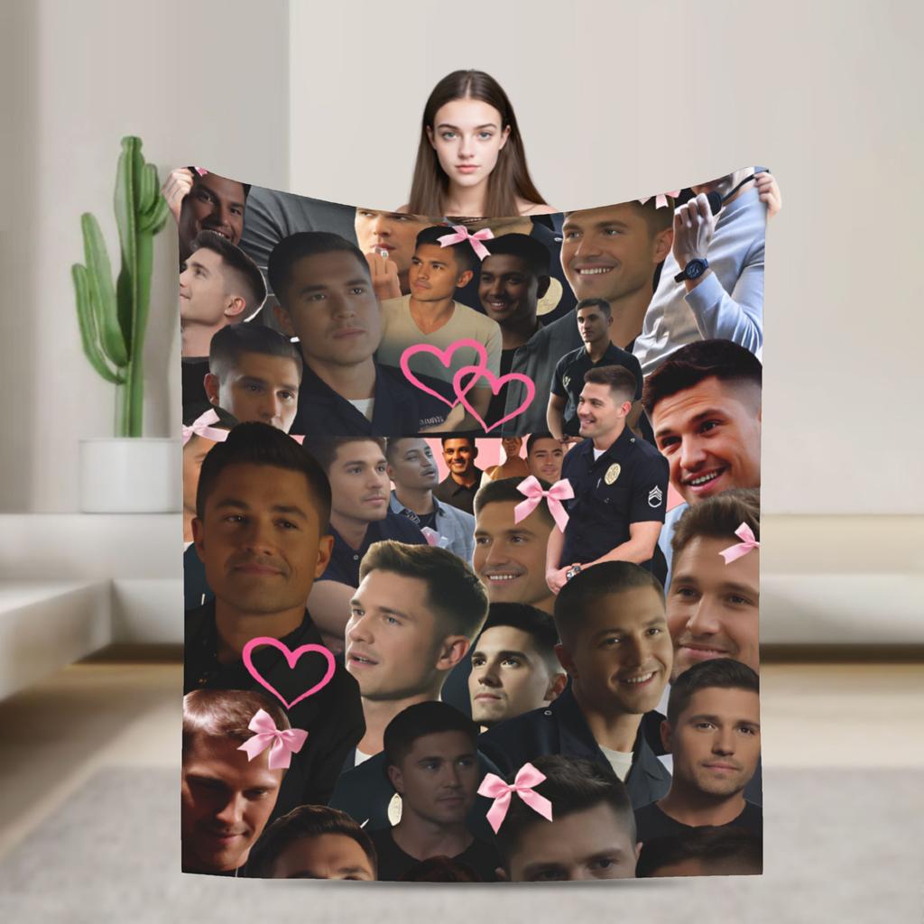 Tim Bradford The Rookie Flannel Blanket Warm Throw Blanket for Couch Bed Camping Funny Bedspread Sofa Bed Cover