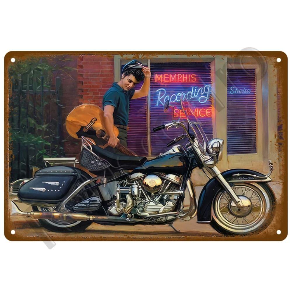 Металлическая табличка для мотоциклетного гаража, настенный декор, 20x30 см