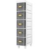 Storage Cart High Capacity 4/5 Tier Storage Floor-Standing Shelf Cabinet Waterproof Restroom Bathroom Vertical Organizer Shelves