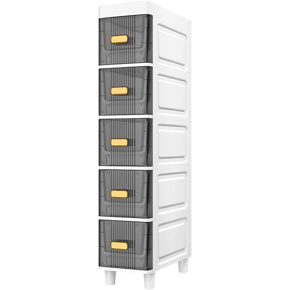Storage Cart High Capacity 4/5 Tier Storage Floor-Standing Shelf Cabinet Waterproof Restroom Bathroom Vertical Organizer Shelves
