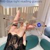 Women's Anti-Blue Light Fashion Reading Glasses - Stylish Large Frame for Young, Men Available