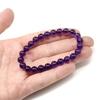 [GOLD STONE] Natural Stone Bracelet with Power Stone Amethyst, February Birthstone, 7mm, Deep Purple Amethyst from Uruguay