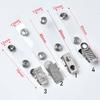 10/20/50pcs 4 Styles Reel Skipping Metal Pull Card Holders Kawaii Clips ID Card Badge Lanyard Clip