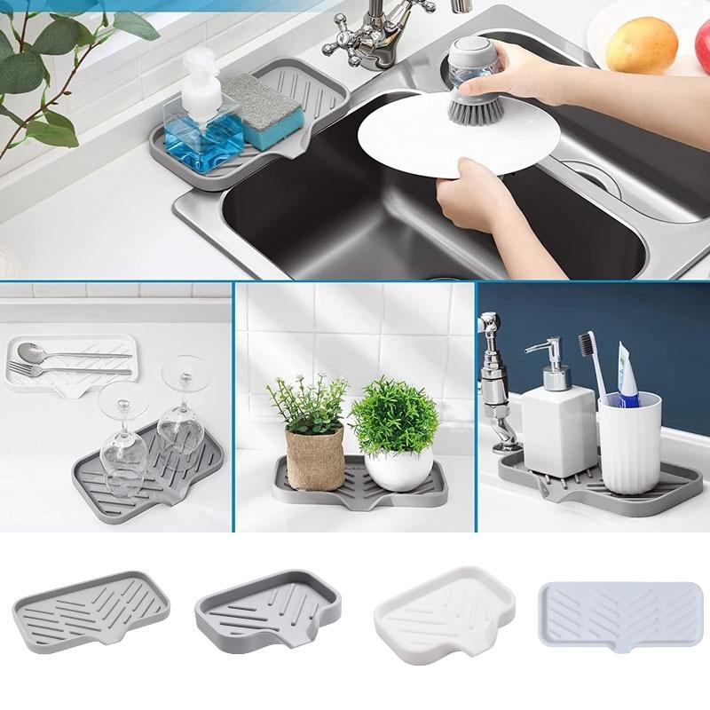 Силиконовая мыльница премиум-качества с дренажной подкладкой, большой размер, сланцево-серый