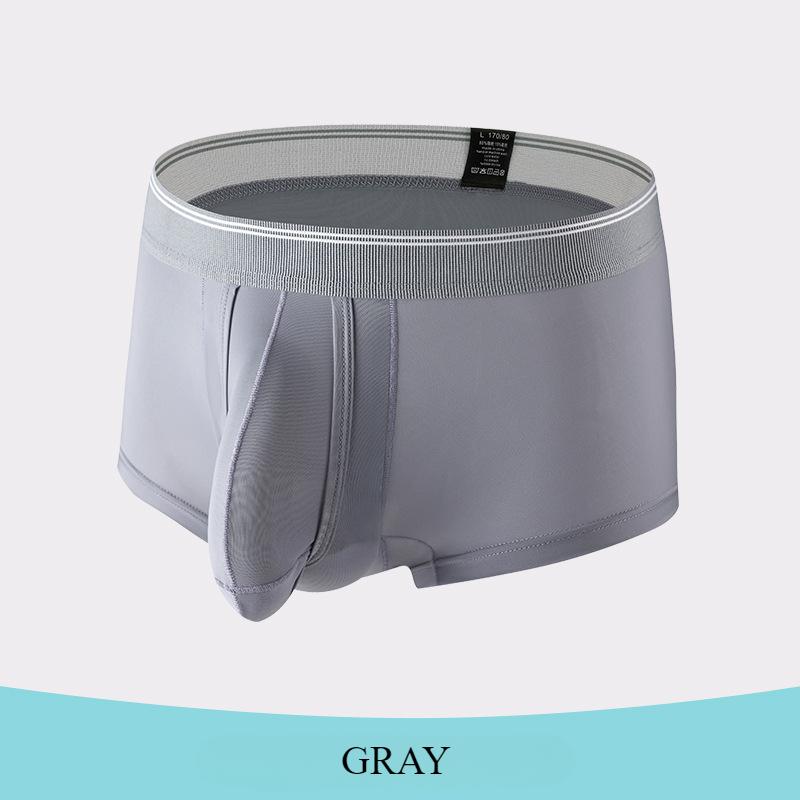 New Men's Underwear Ice Silk Cool Plus Size Mid-Waist Boxers Breathable Underpants Underpants for Men