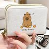 Кошелек Капибара Мультяшный Короткий Кошелек Милый Женский Держатель для Карт Подарок на День Рождения для Женщины