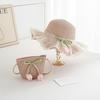 Shading Hat Tulip Straw Sun Hat Korean Style Lace Brim Beach Cap Cute Girls Bucket Hat  Kid