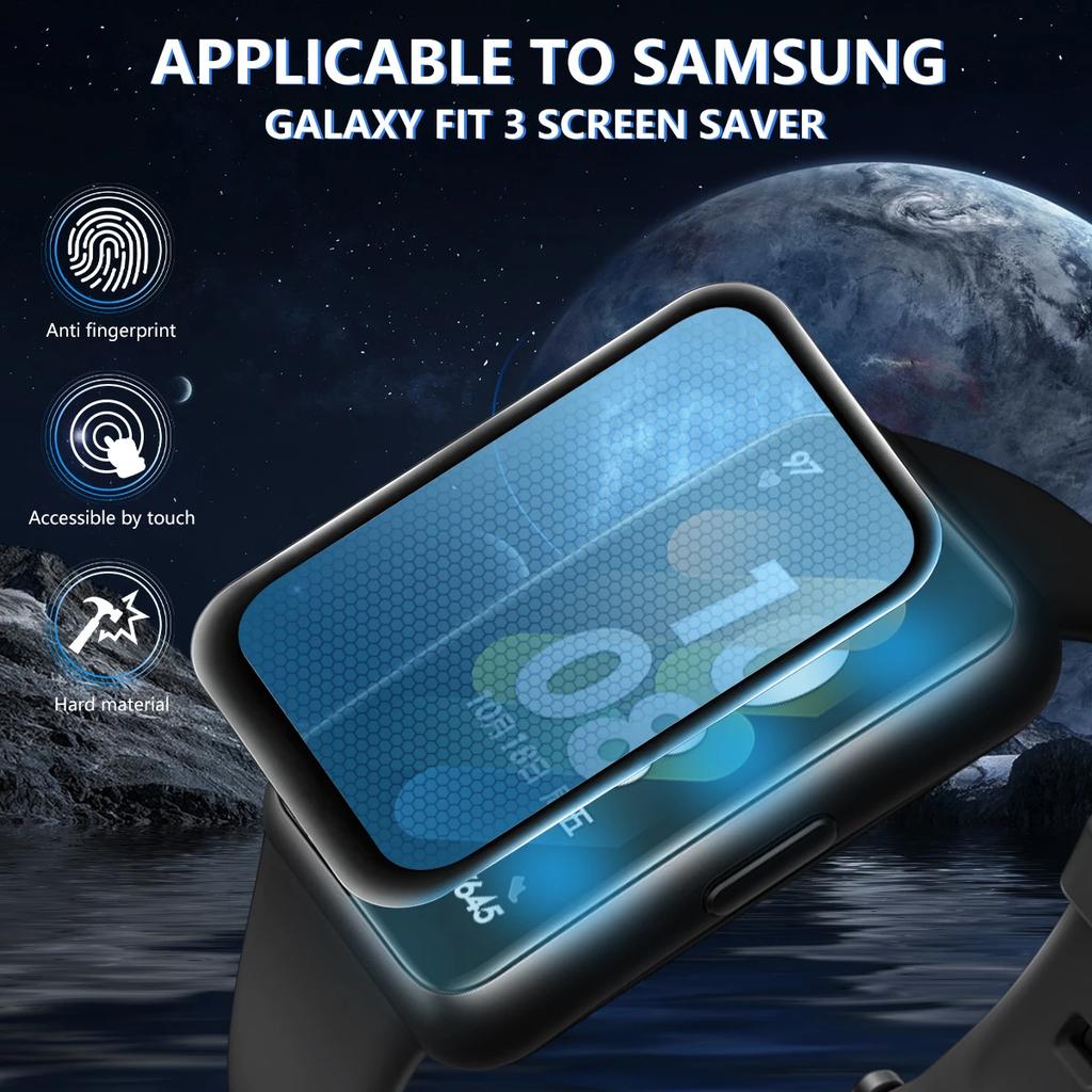 5D Защитная пленка для Samsung Galaxy Fit 3 Защитное стекло для экрана Защита от царапин для умных часов Galaxy Fit3 (Не стекло)