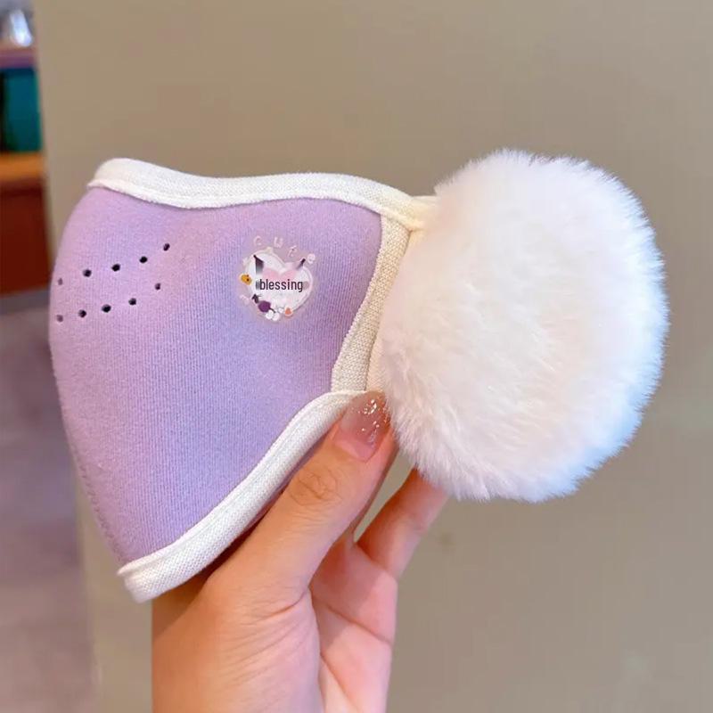 Ветрозащитная зимняя маска-ушанка для девочек — теплая, плотная, защита от езды на велосипеде на открытом воздухе для учеников начальной школы