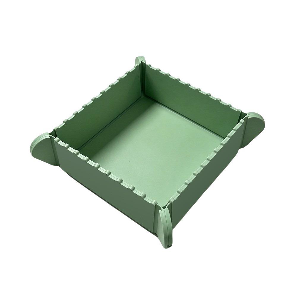 Silicone Magnetic Storage Box Non-slip Foldable Camping Plates Collapsible Snack Tray Hiking
