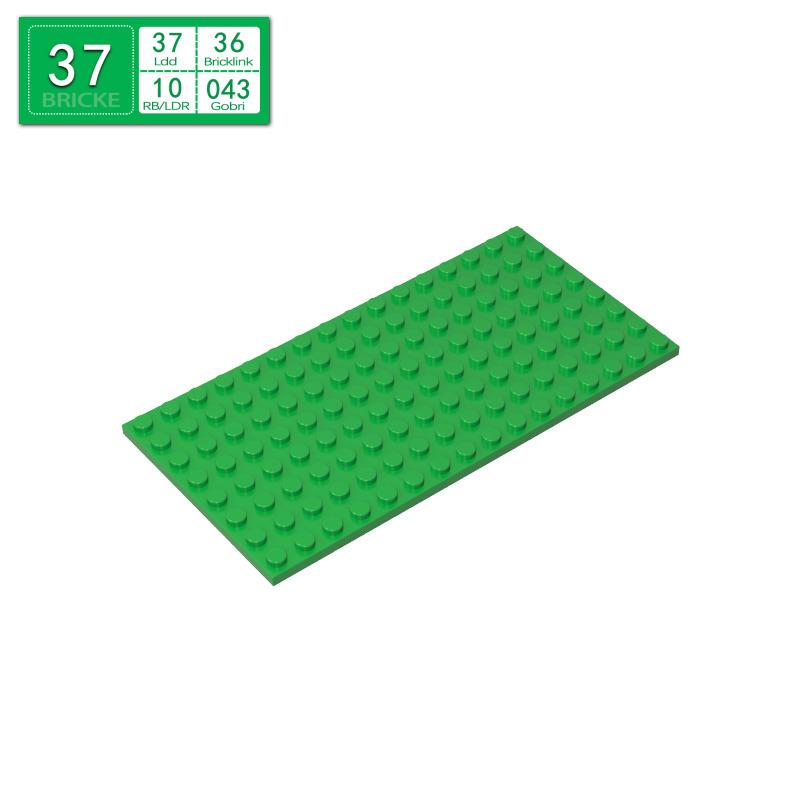 BRICKE Brick Guest 8x16 Plate - Lego 92438 Compatible MOC Building Block Accessory