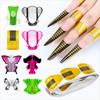 40pcs Nail Forms Gel Extension Stickers French Acrylic Curve False Nails Art DIY Guide Form Manicure Art Tools For Nails