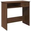 VidaXL Bureau chêne marron 80x40x75 cm bois d'ingénierie, bureau d'ordinateur, bureau debout, bureau avec rangement, bureau 860478