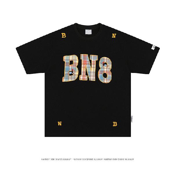 Cotton Short Sleeve T Men's T-shirt Ins Trendy Brand Hip Hop Style Round Neck Bottoming Shirt Top Summer