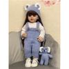 55 CM Reborn Dolls Realistic Baby Toy Full Body Silicone with Lovely Clothes Baby Girl Soft Toddler Bebe Birthday Gift Toy