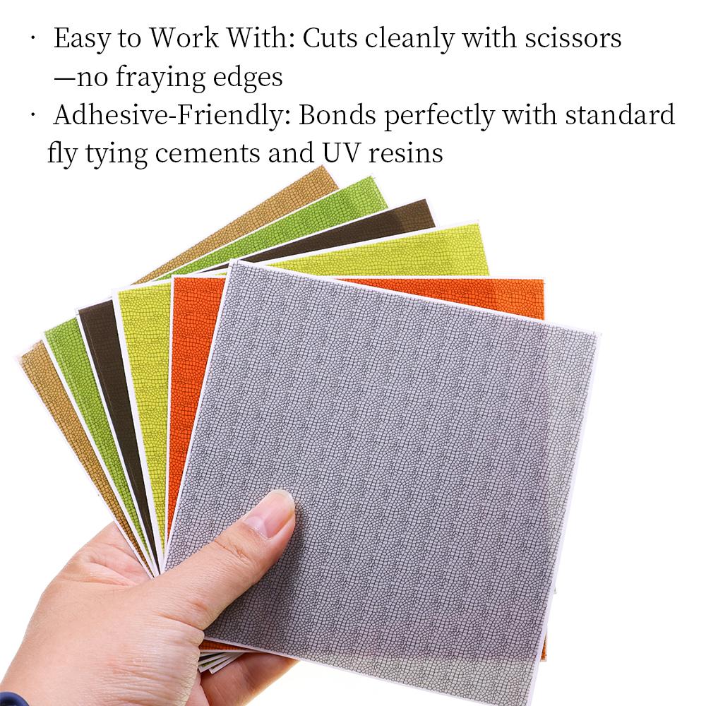 Реалистичный материал для крыльев насекомых - Биомиметический и водонепроницаемый материал для обмотки тела нимф для вязания мушек нимф, поденок, веснянок, форели, хариуса, рыболовных приманок