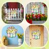 Hello Spring Flower Door Sign Hanging For Spring Front Door Wall Home Decoration