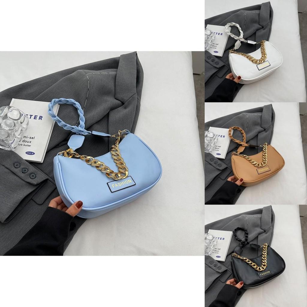 Chic Small Pu Leather Women's Chain Shoulder Bag With Zipper Closure For Everyday Style
