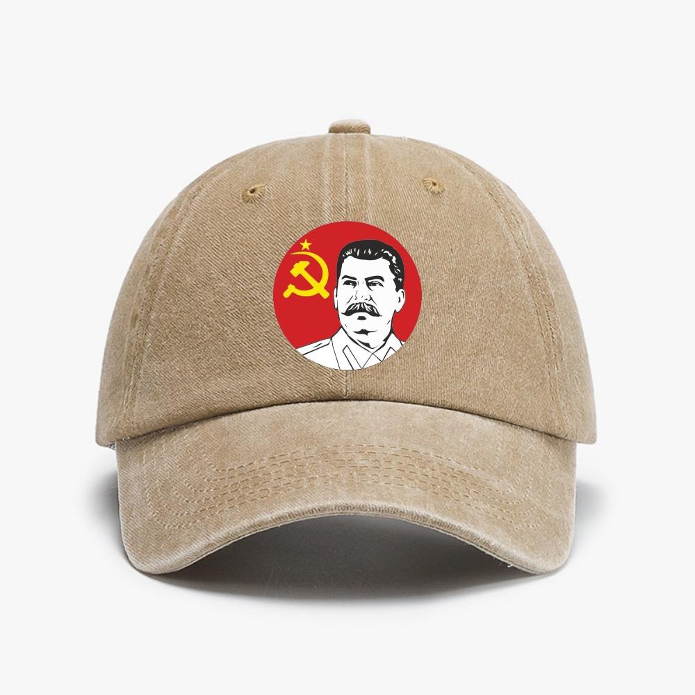 Top Adult Distressed Washed Unisex hat There was no such shit with me USSR leader Stalin print Baseball Cap