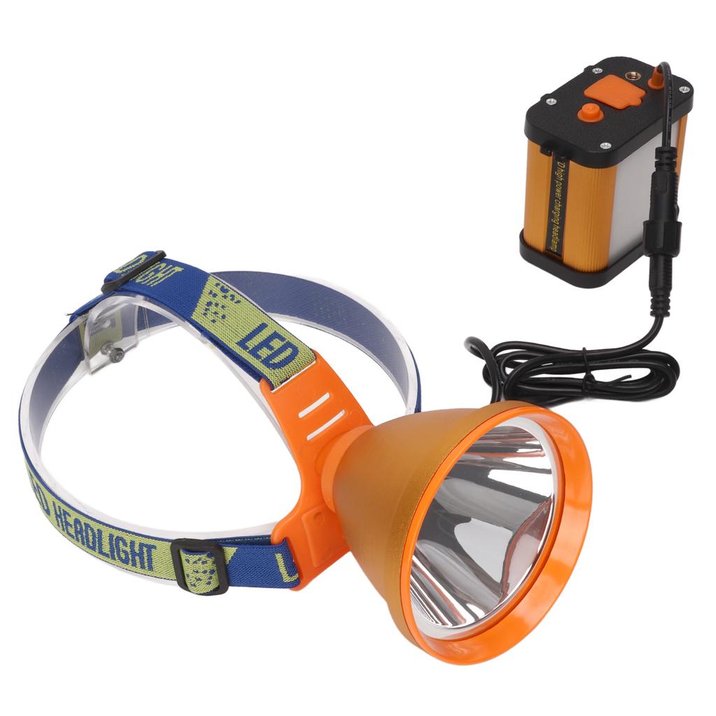 Miner Headlight Super Bright Adjustable Angle LED Headlamp with 6400mAh Lithium Battery
