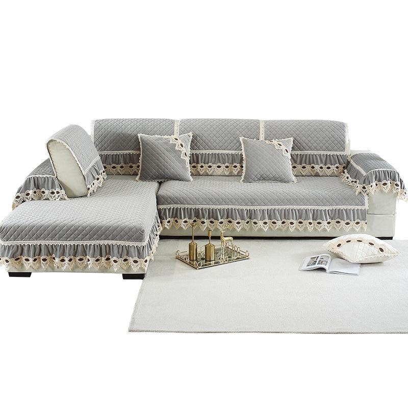 European Winter Plush Sofa Cushion Fabric Universal Non-Slip Household Seat Cushion Fabric Sofa Cover All-Inclusive Set