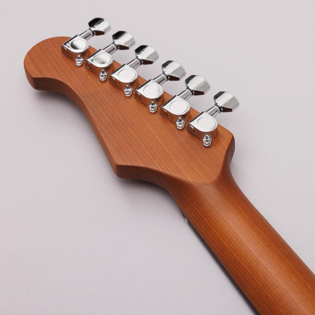 Stratocaster Type Roasted Maple Neck Pastel Color Electric Guitar Buskers BUSKER'S BST-Standard (Single Item, GWT-Gray White-)