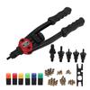 13in Rivet Nut Tool Set Hand Riveter with M3 M4 M5 M6 M10 Screw Nut Rivnut Setting Tools for