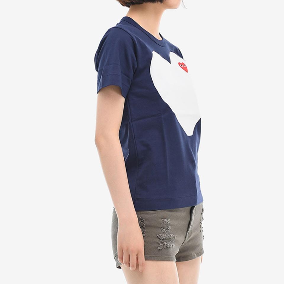 Comme des Garçons PLAY (WMNS) COMME des GARCONS PLAY Large Heart Logo Tee 'Navy White' Women's AZ-T183-051-1