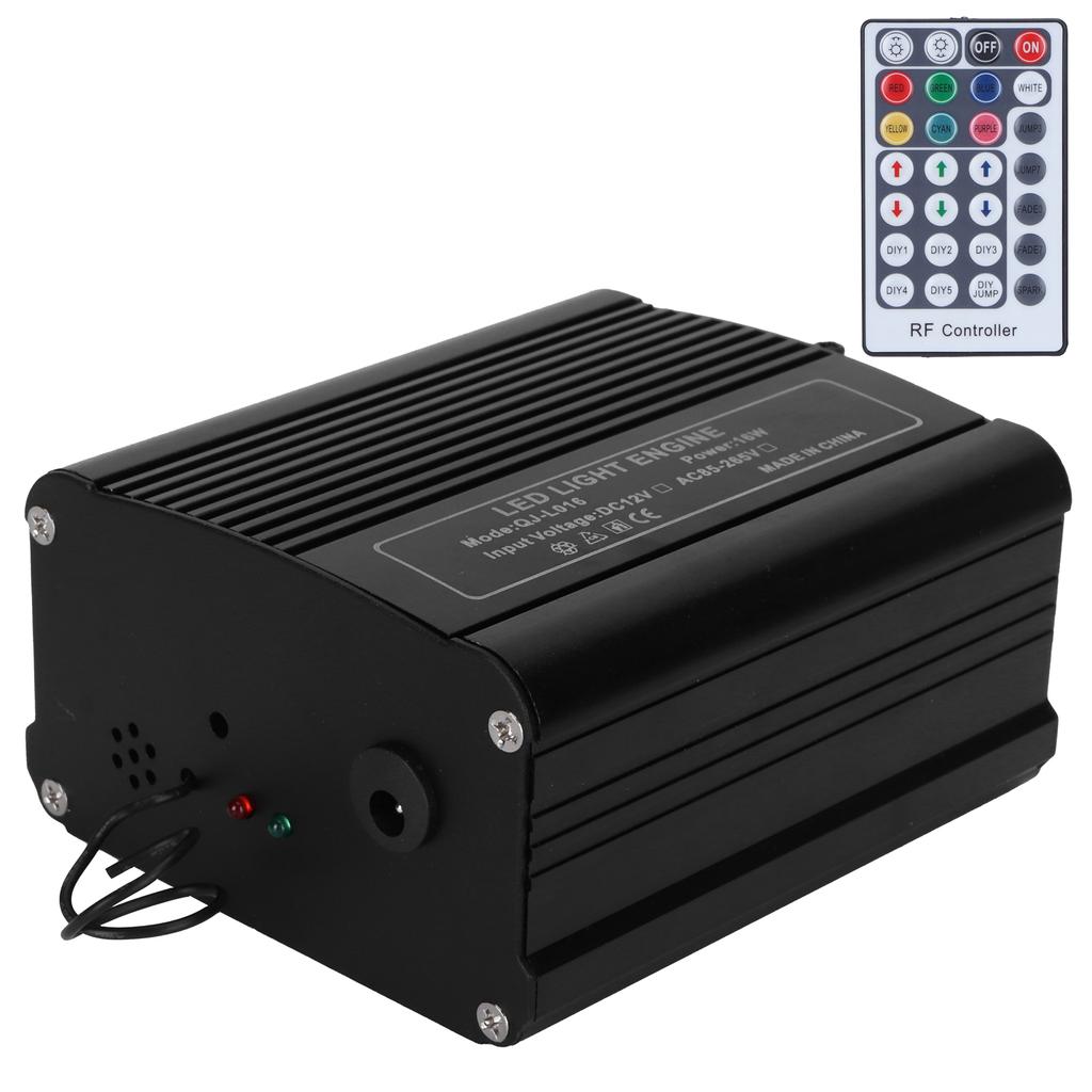 Optical Fiber Light Engine Driver 16W RGBW Ceiling Light Source with Remote Controller 12V
