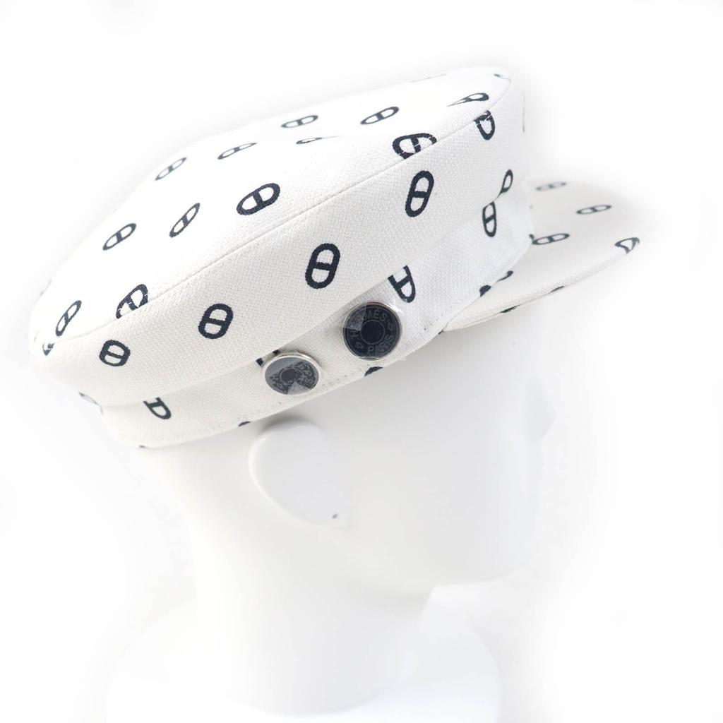 Pristine HERMES Casquette Vauban white cotton Women Used
