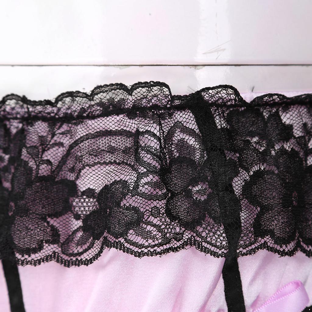 Мужское сексуальное нижнее белье с рюшами и кружевной отделкой, бикини, атласные трусы, трусики-стринги, нижнее белье