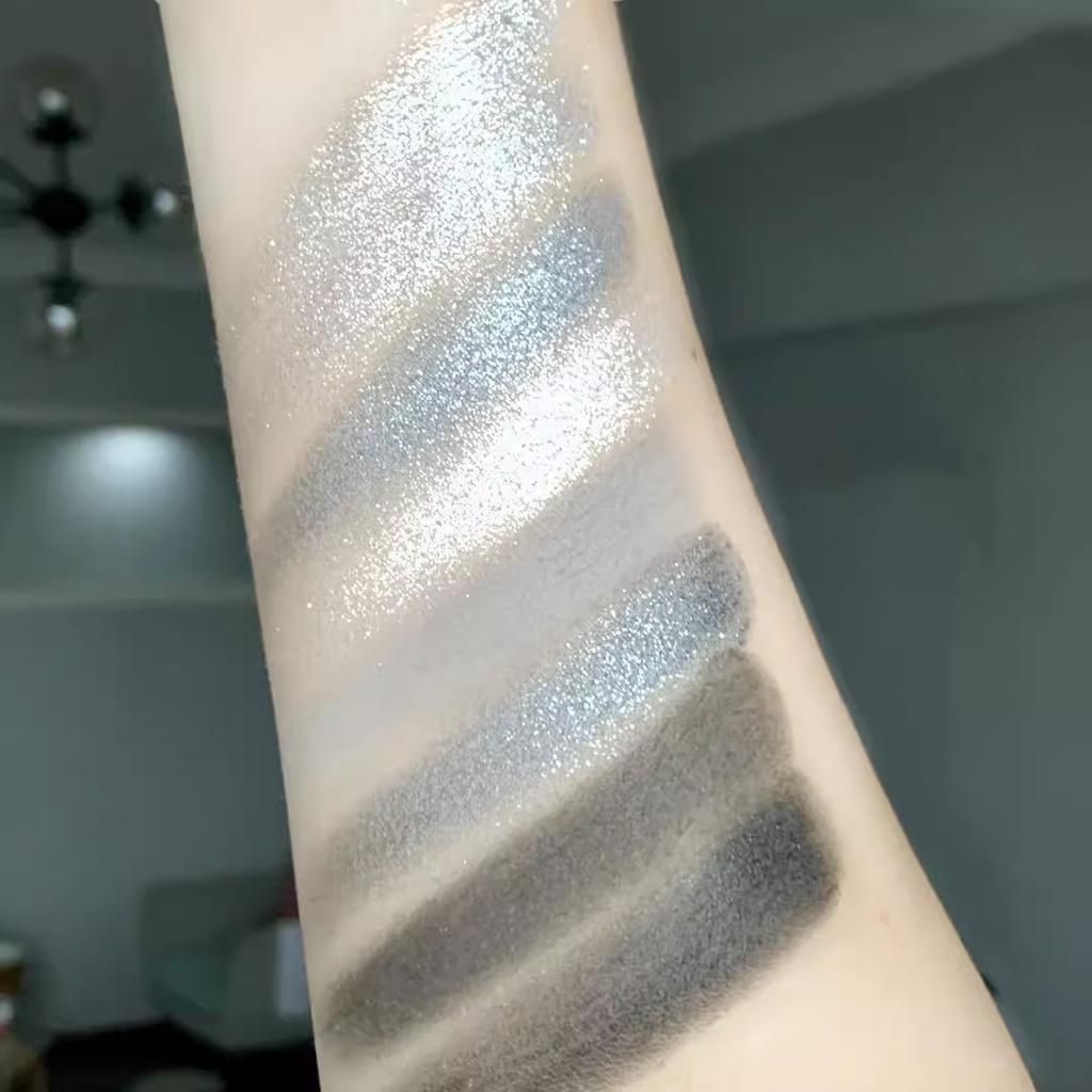 Палитра теней для век из 9 цветов Черная палитра теней для век с эффектом дымчатого макияжа Матовая палитра теней для век с блестками Создайте макияж с эффектом дымчатого макияжа