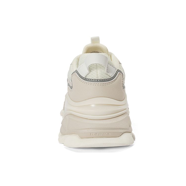 Kappa Fabric Synthetic Leather Pigskin Retro Thick Sole Non-Slip Wear-Resistant Wrap Low-Top Dad Shoes Unisex sneaker Beige K0CY5MC07D-133