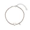 Silver Grey Heart Cubic Bracelet Sc24C14E