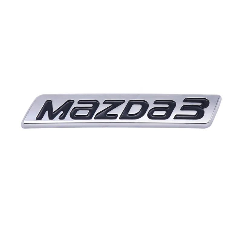 Для Mazda 3 SKYACTIV Логотип Хромированный ABS Наклейка на крыло кузова автомобиля Боковой значок Задний значок на багажник 3D Наклейка Аксессуары для тюнинга и декора