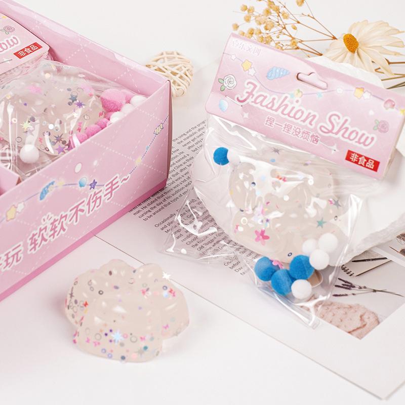 Игрушка-антистресс Xiaohongshu Viral Cat Paw Squeeze Toy — прозрачный гелеобразный воск, игрушка для медленного восстановления формы.