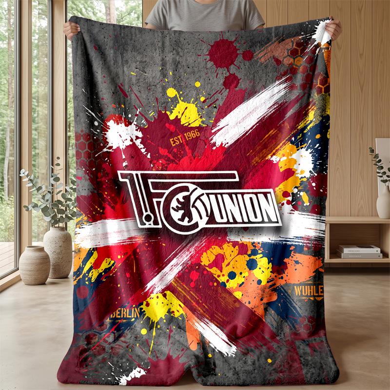 Union Berlin FC Soft Flannel Fleece Blanket Lightweight Cozy Warm Throw Blanket For Sofa Bed Home Decor