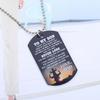 BLUELANS NECKLACE Wonderful Love You Military Dog My Son Tag To I Letter Pendant Necklace/Keychain Women Present
