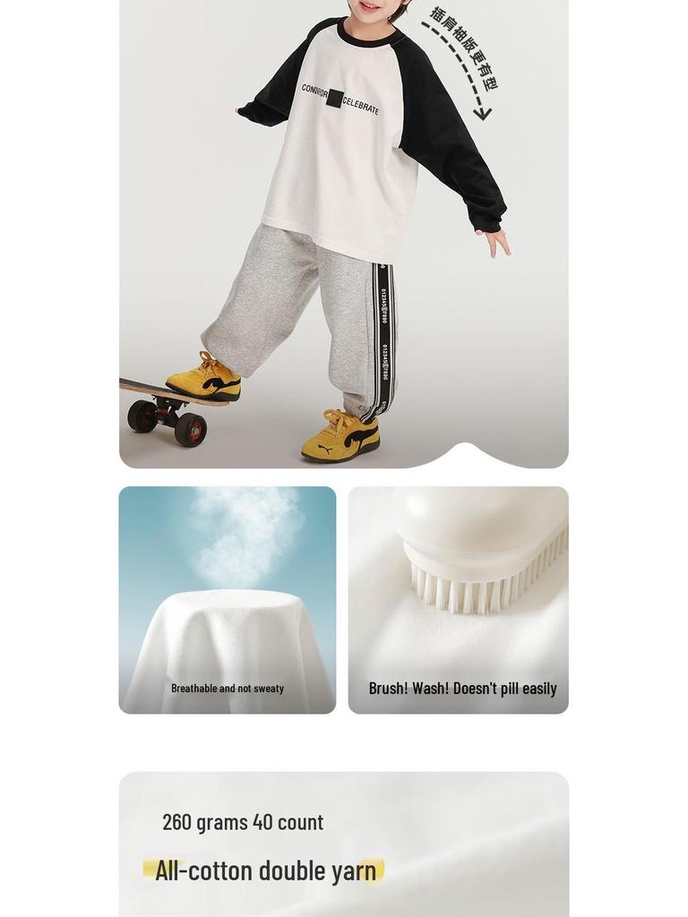 Autumn 2025 Boys' Long-Sleeve Cotton T-Shirt - Fairy Tale Memory Collection