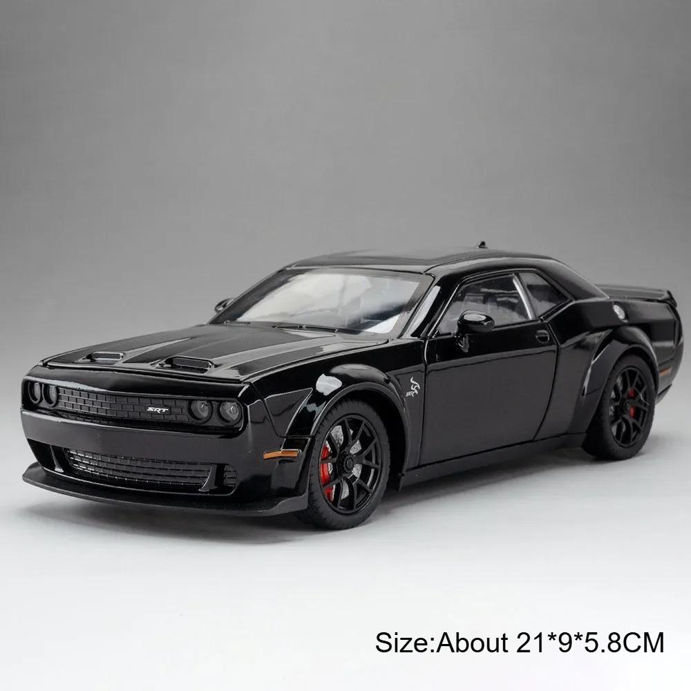1:24 Viper Hellcat Спортивный Автомобиль Модель Игрушка Сплав Литье под Давлением Звук Свет Оттяжка Колесо Рулевое Управление Гоночные Автомобили Модели Дисплей Украшения