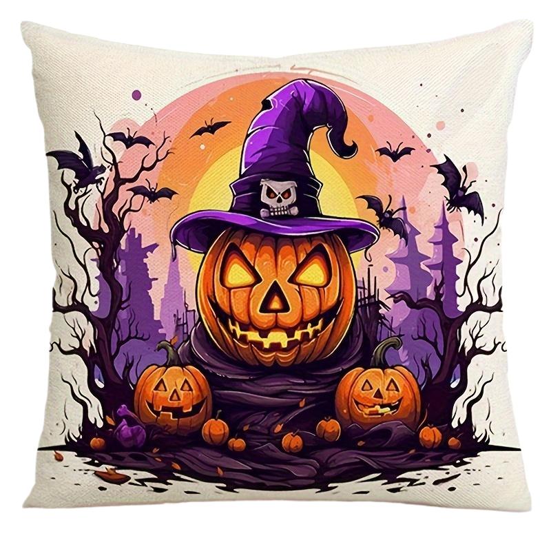 1pc Halloween Pumpkin Pillow Covers, Pumpkin Ghost Halloween Decoration, Halloween party atmosphere decoration, Halloween