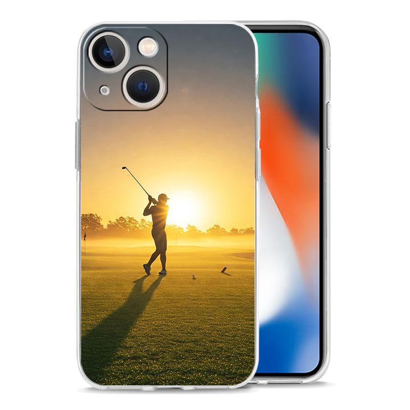 Чехол для телефона iPhone 17 Air Cases iPhone 16 15 12 13 14 Pro Max SE 7 8 Plus iPhone11 Прозрачный Мягкий Чехол Гольф Спорт