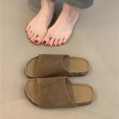 Платформенные женские туфли ретро Мори женские матовые повседневные пляжные шлепанцы на одной перемычке крутые