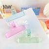 Multi-purpose Binder Clip 2Pcs Clear Acrylic Clips with Strong Grip Colorful Paper for Office School Home Reusable Organizing Documents Photos Crafts