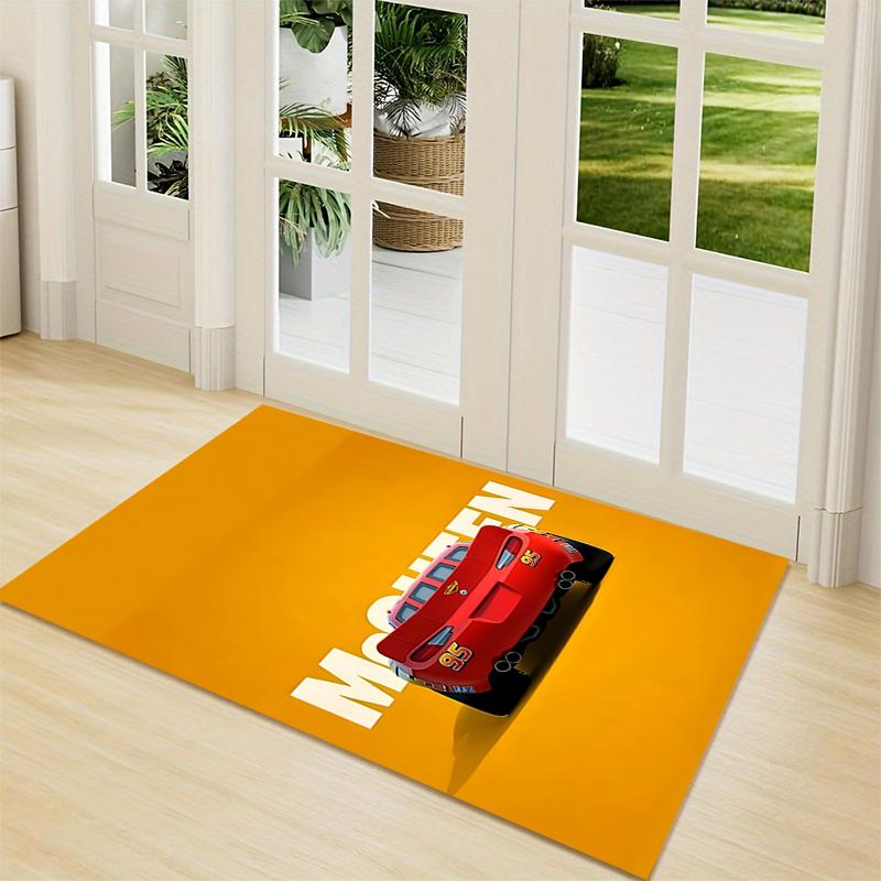 Mcqueen'S Style Carpet Rug Soft Washable Antislip Home Living Room Sofa Mats Personalized Christmas Rug