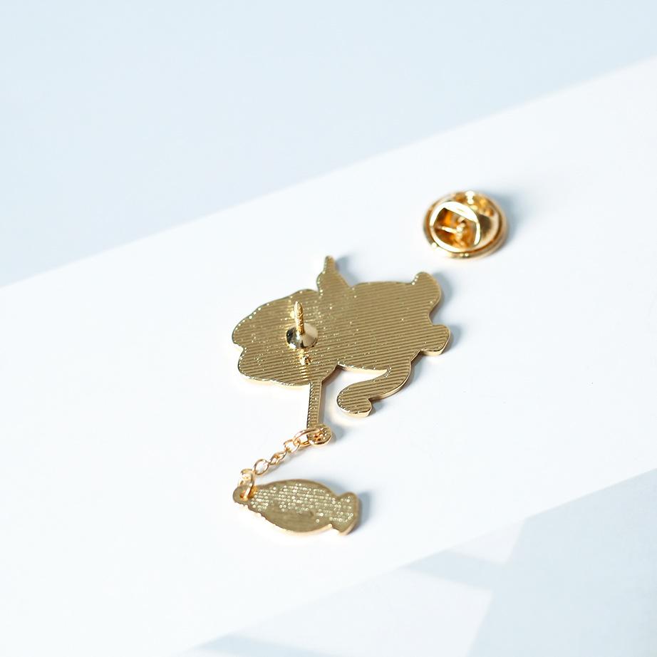 Новая мода креативный дизайн с котом для рыбалки металлическая эмалированная брошь мультфильм милое животное значок на булавке лучший друг подарок ювелирные аксессуары