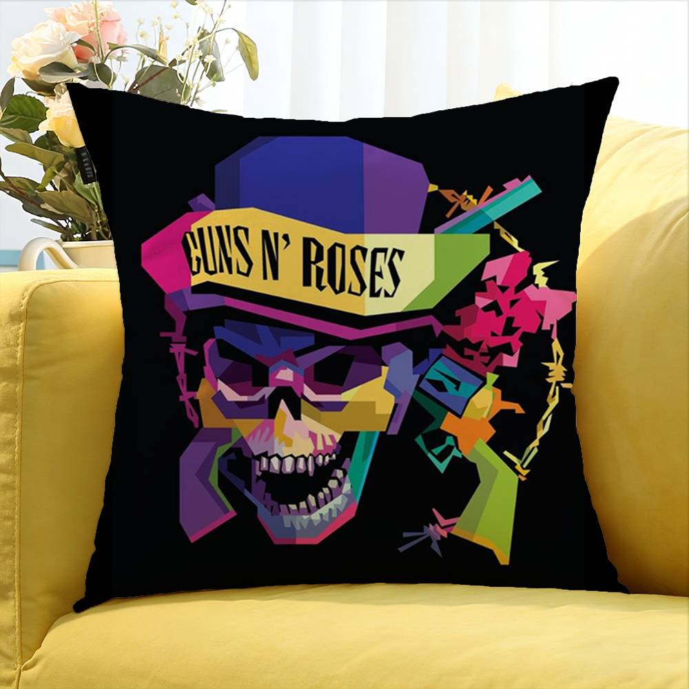 GGuns N RRoses World Various Sizes Square Pillow Case For Car Home Bedchamber Decor