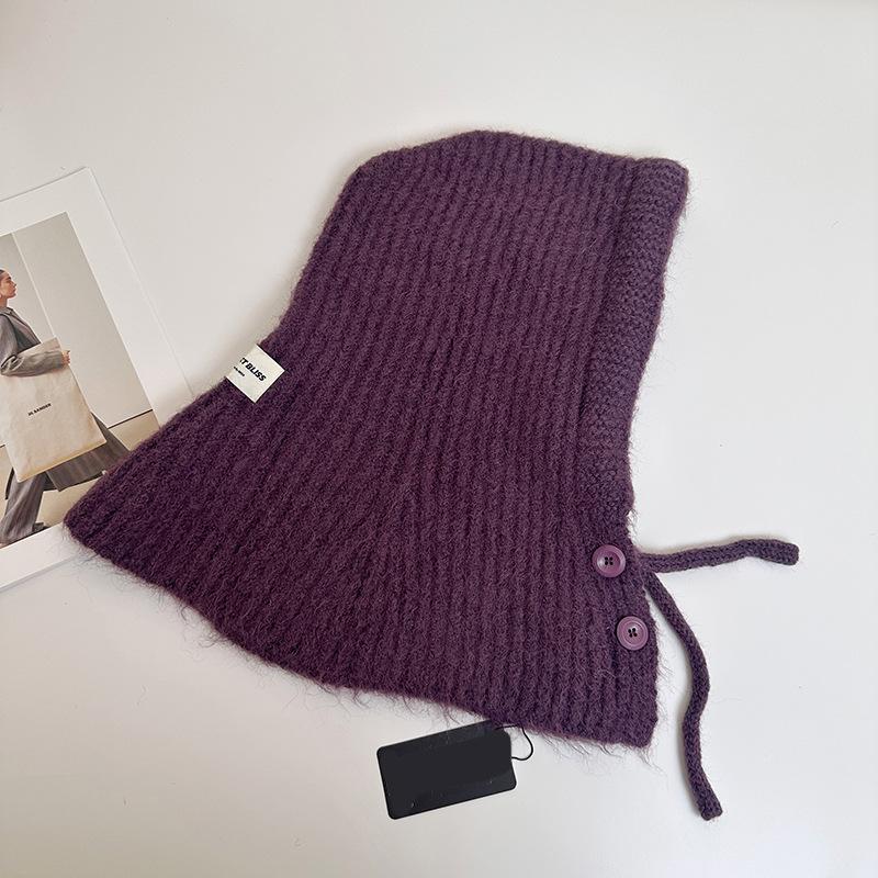 Женский зимний шарф с капюшоном и защитой для ушей - Эластичный с регулируемым капюшоном на шнурке, Легкая теплая зимняя шапка и манишка