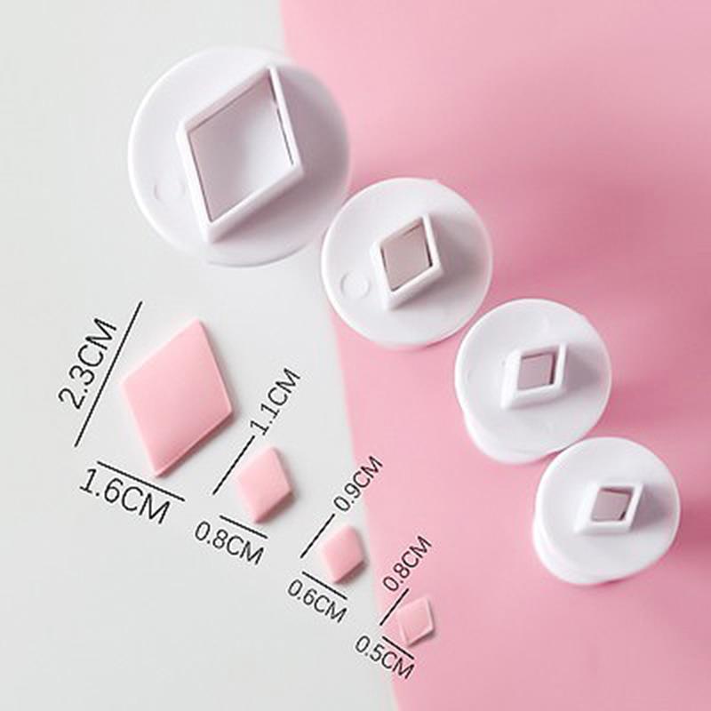 3/4Pcs Ceramic Cutting Mold Clay Polymer Pottery Sculpture Cutter Heart Star Shaped DIY Geometric Snow Figure Modeling Tool