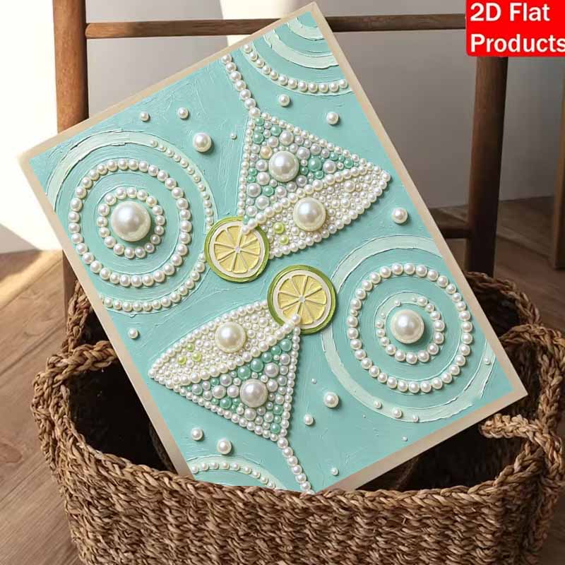 DIY Diamond Painting Kit – Sparkling Diamond Art of Pearl Cocktail for Adults and Beginners. Handmade Home Wall Decor and Gifts